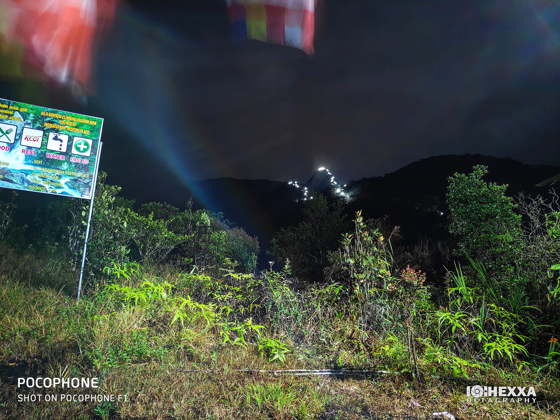 hike scenery for Adam's Peak Night near Central Province