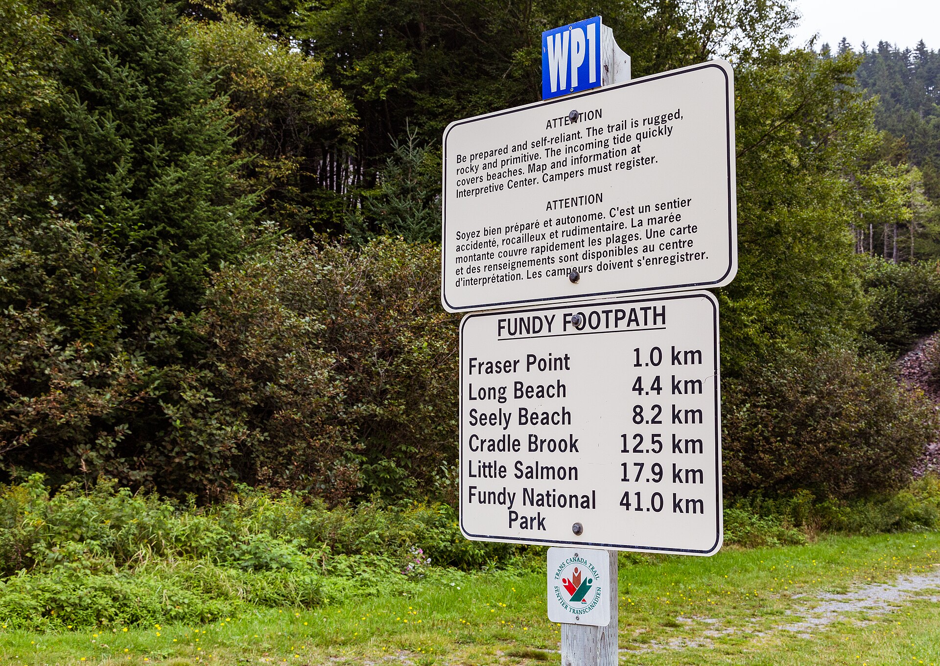 hike scenery for Fundy Footpath Day Section near New Brunswick