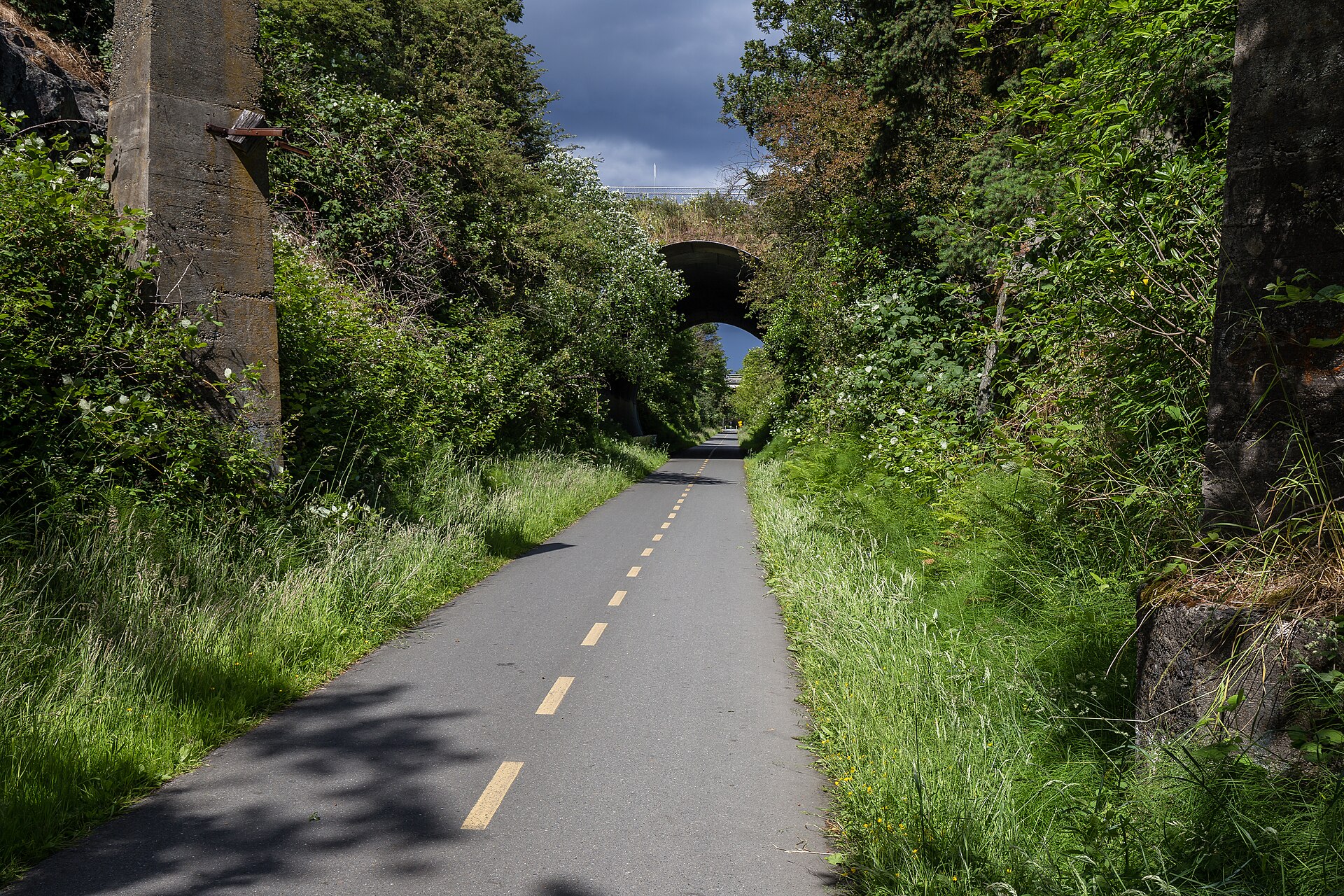 bike ride scenery for Galloping Goose Trail near Vancouver Island