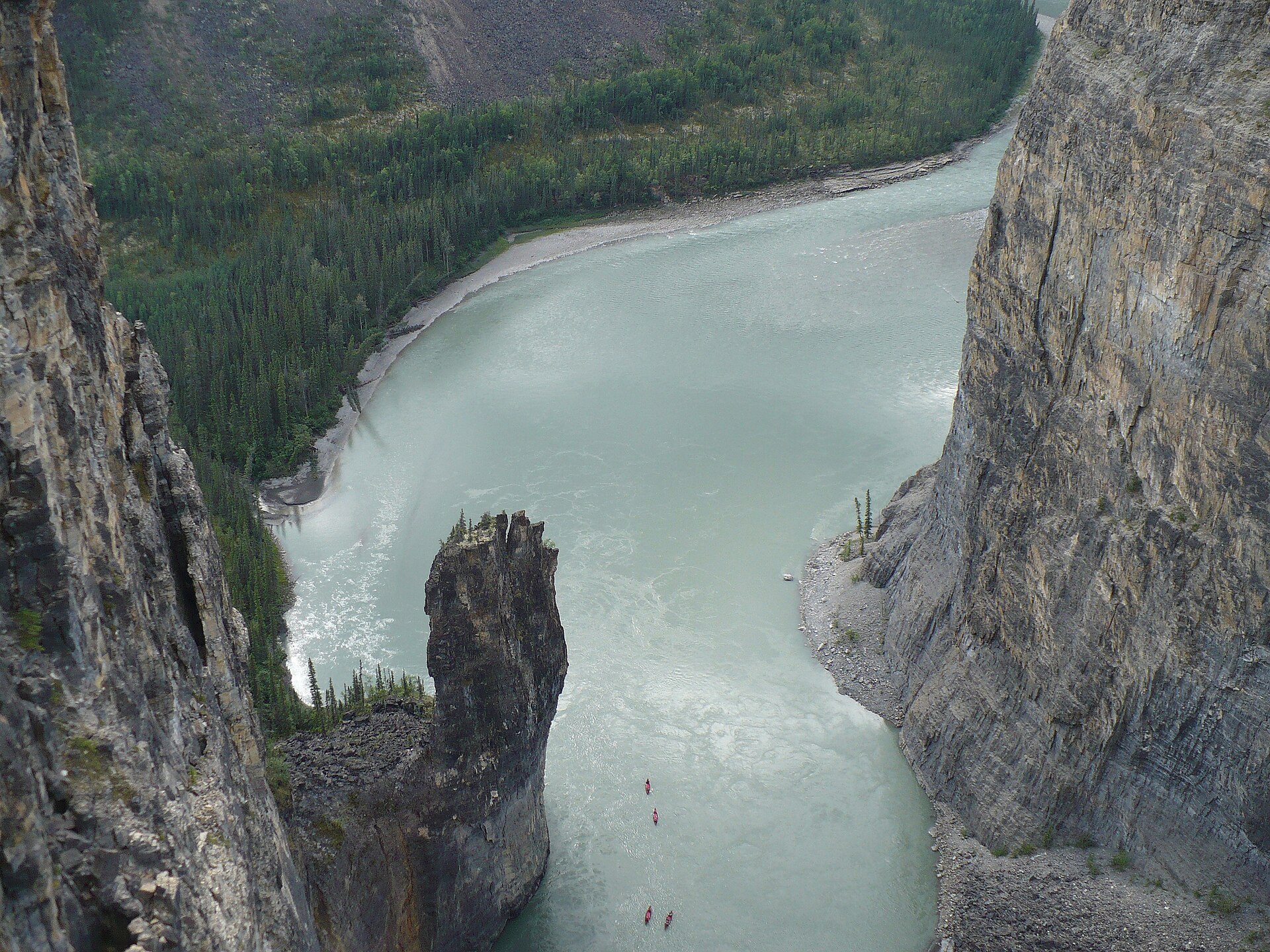 canoe trip scenery for South Nahanni Paddle near Northwest Territories